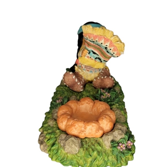 Rare Vintage 1996 Enesco Friends of a Feather Incense burner Figurine  #188298 - Picture 3 of 8